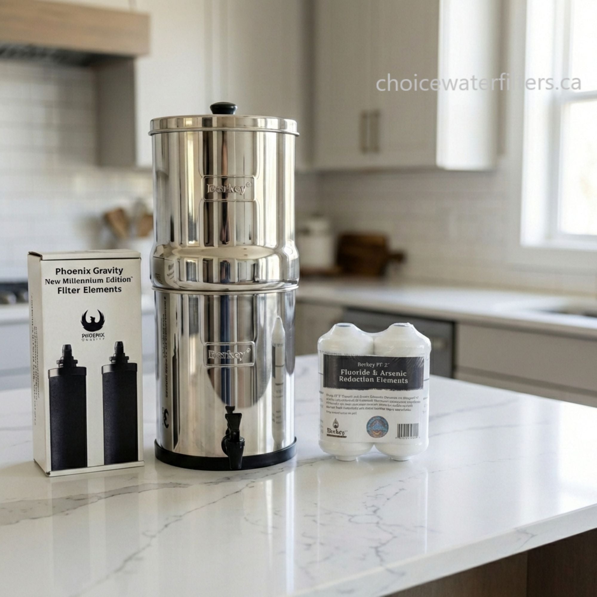 Berkey Phoenix Water Filter and PF-2™ Fluoride Filter Combo